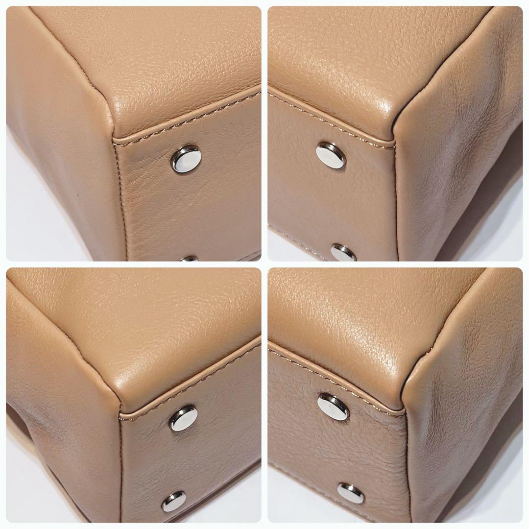 【限定色 美品】土屋鞄 レザー ハンドバッグ ミニトート キャメルベージュ