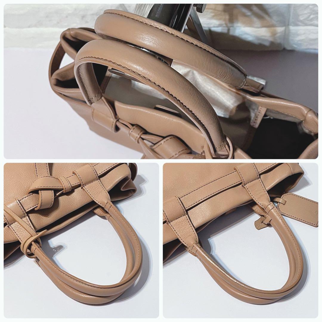 【限定色 美品】土屋鞄 レザー ハンドバッグ ミニトート キャメルベージュ