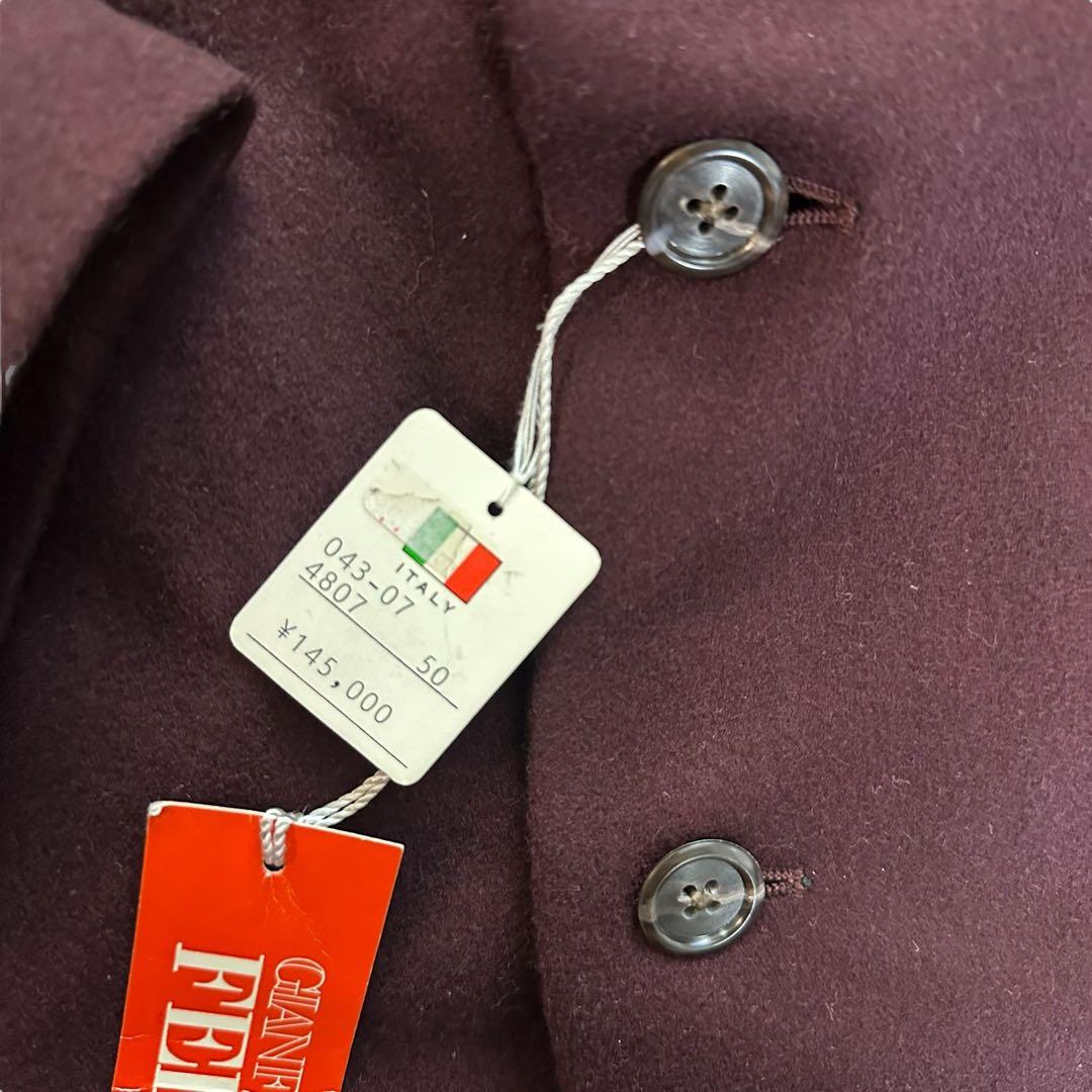 定価14万！ジャンフランコフェレ　 バーガンディ テーラードジャケット