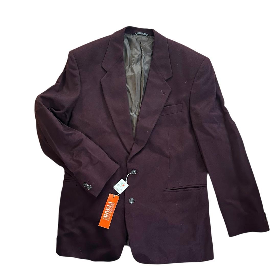 定価14万！ジャンフランコフェレ　 バーガンディ テーラードジャケット