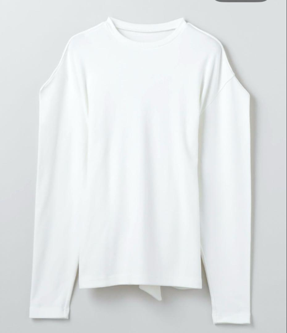 未使用タグ付＜6（ROKU）＞コットンパワーショルダースリーブプルオーバー