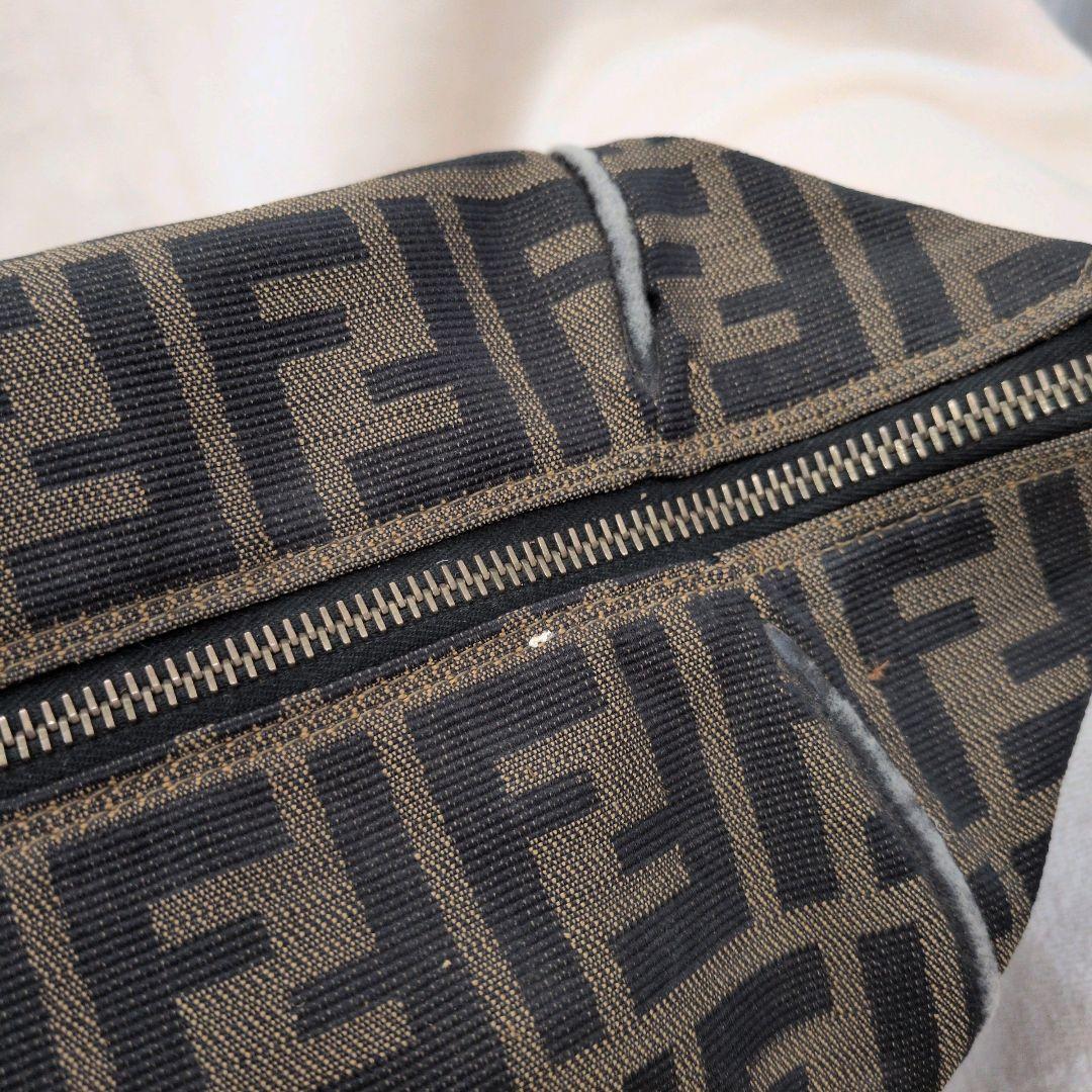 状態難 FENDI フェンディ ズッカ 柄バニティバッグ ブラウン 茶
