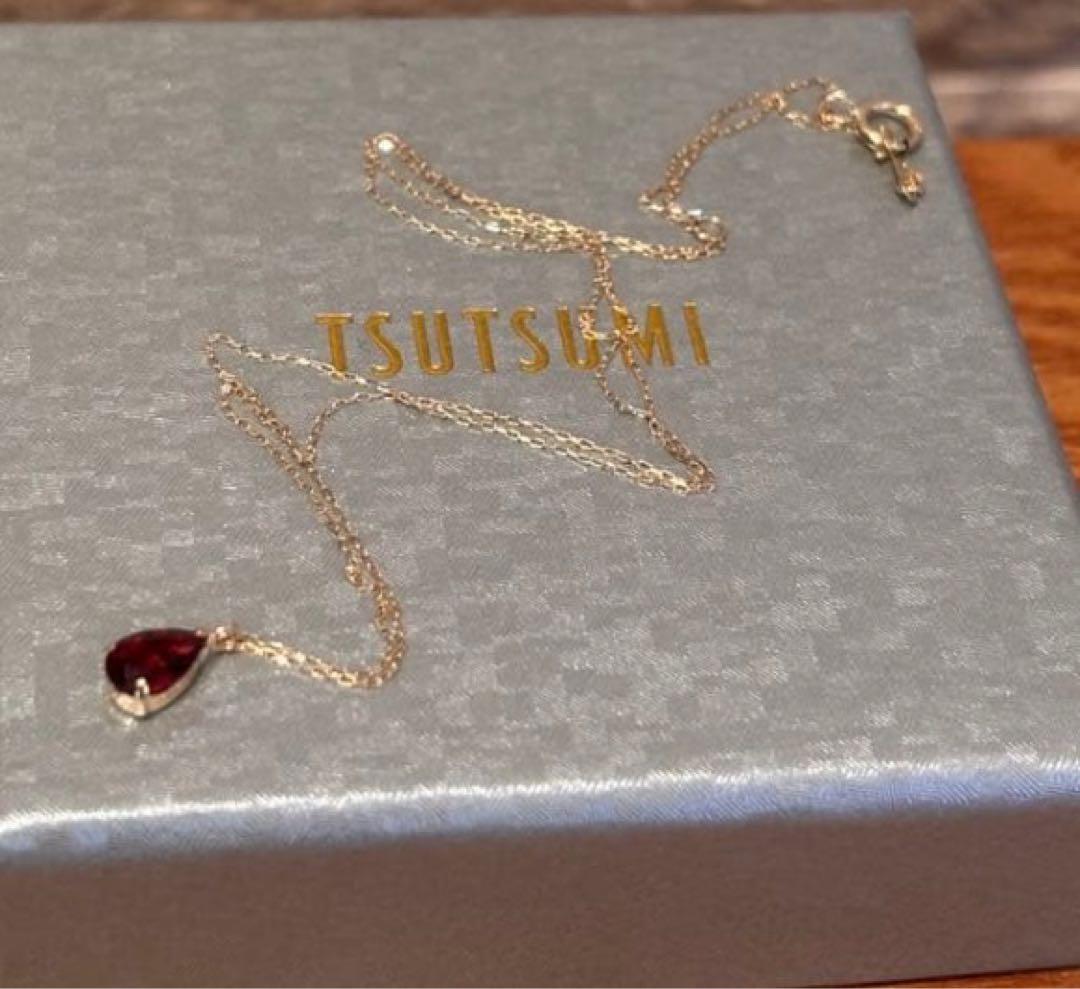 新品未使用ツツミ アルマンダインガーネット K10イエローゴールド