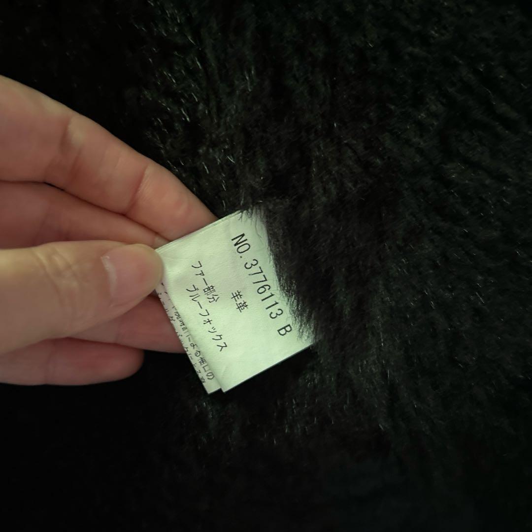 美品　SOV. 羊革ダブルフェイン本物リアルムートンコート　暖かいダッフルコート