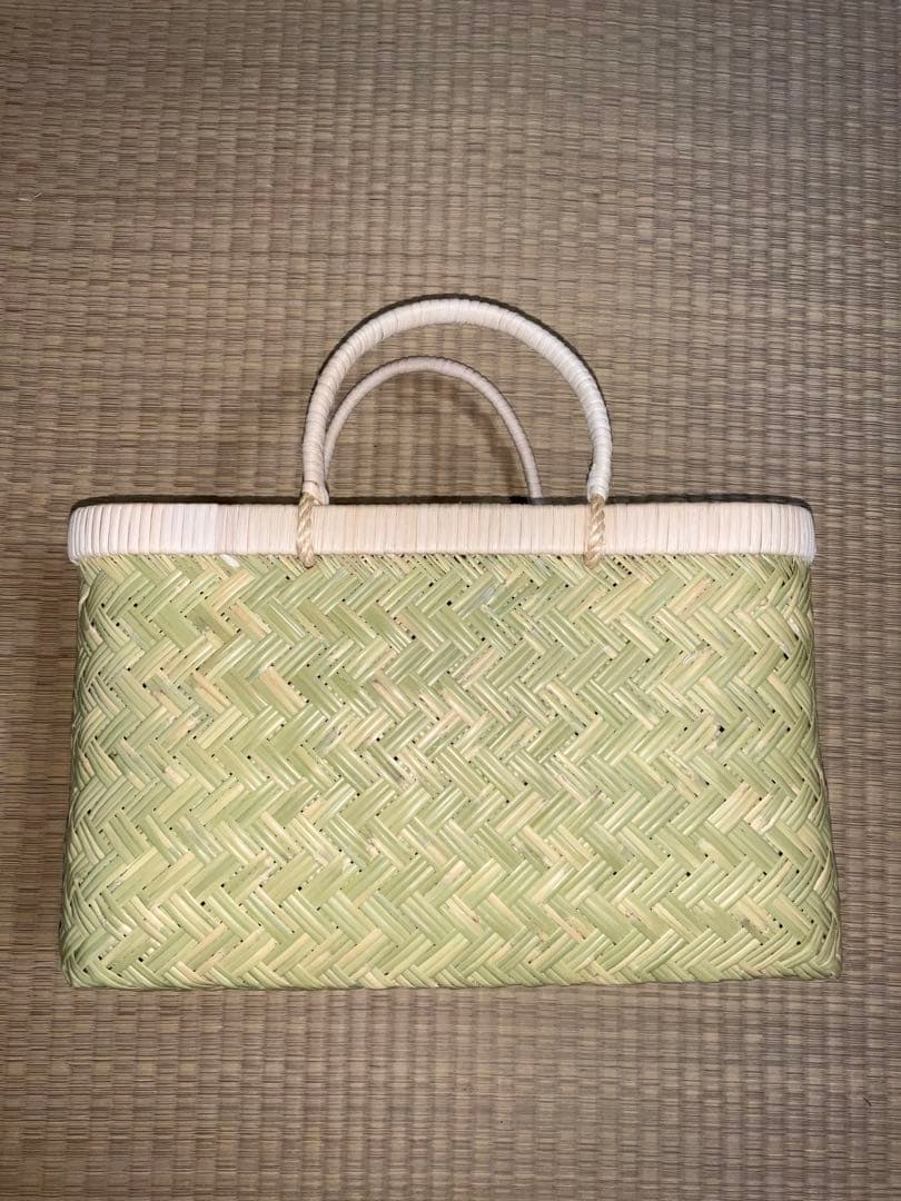 鳥越竹細工 市場かご エコバッグ　中サイズ　特選