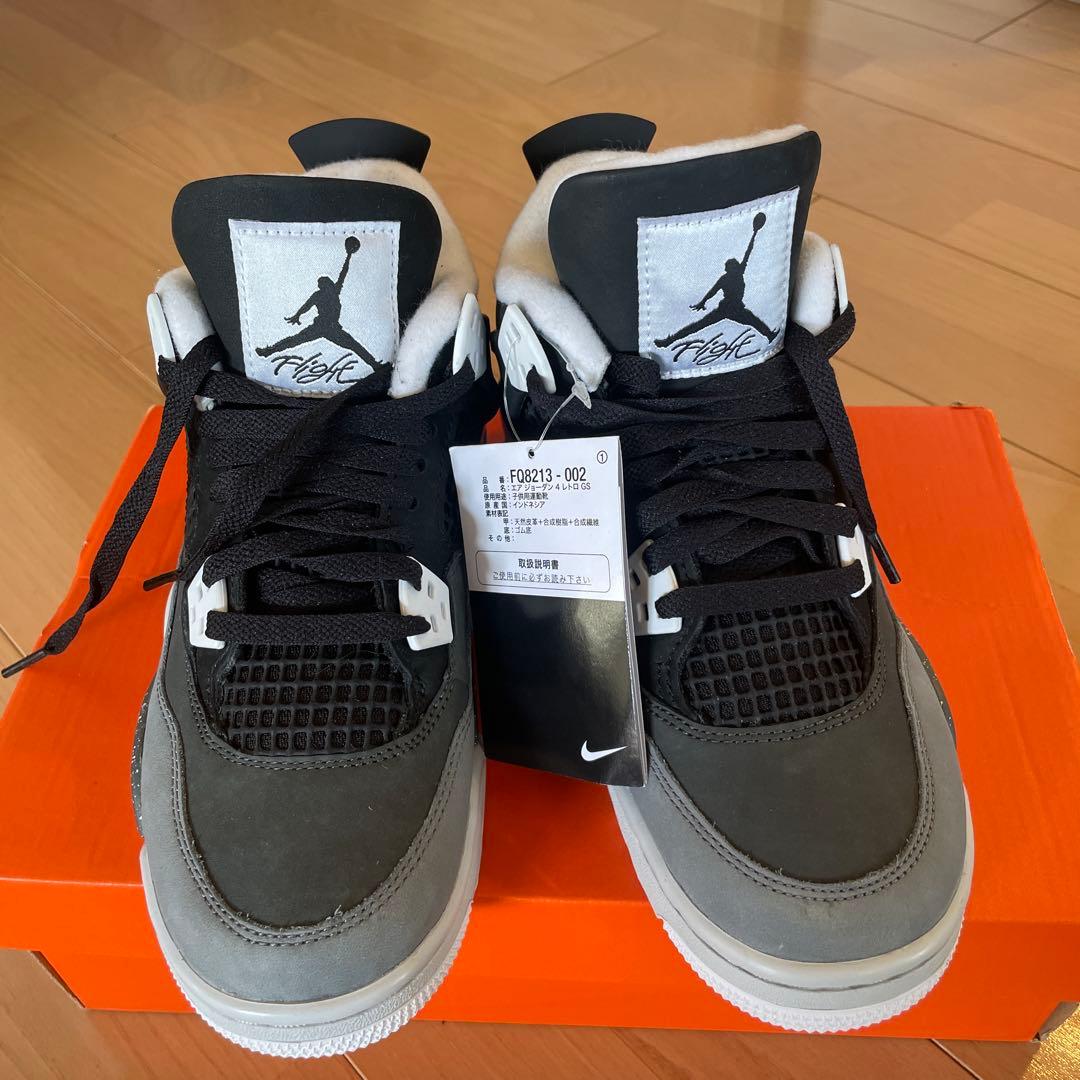 Nike Air Jordan 4 グレー/ブラック スニーカー