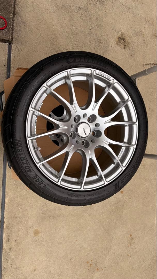 と*も様 RAYS ホムラ HOMURA 2×7 18インチ　＋　ほぼ新品タイヤ