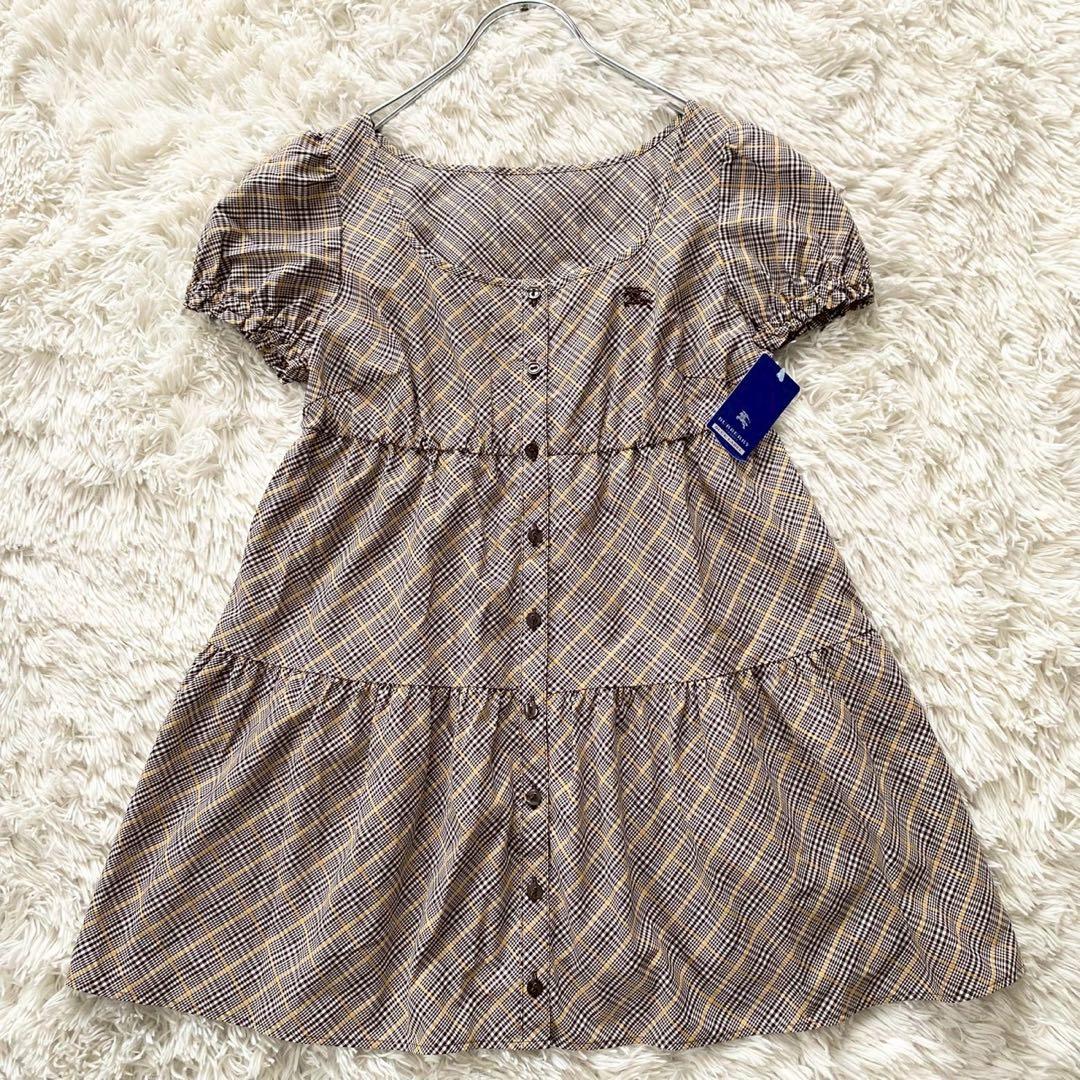 バーバリー ブルーレーベル タグ付き ワンピース ミニ丈 ノバチェック 38