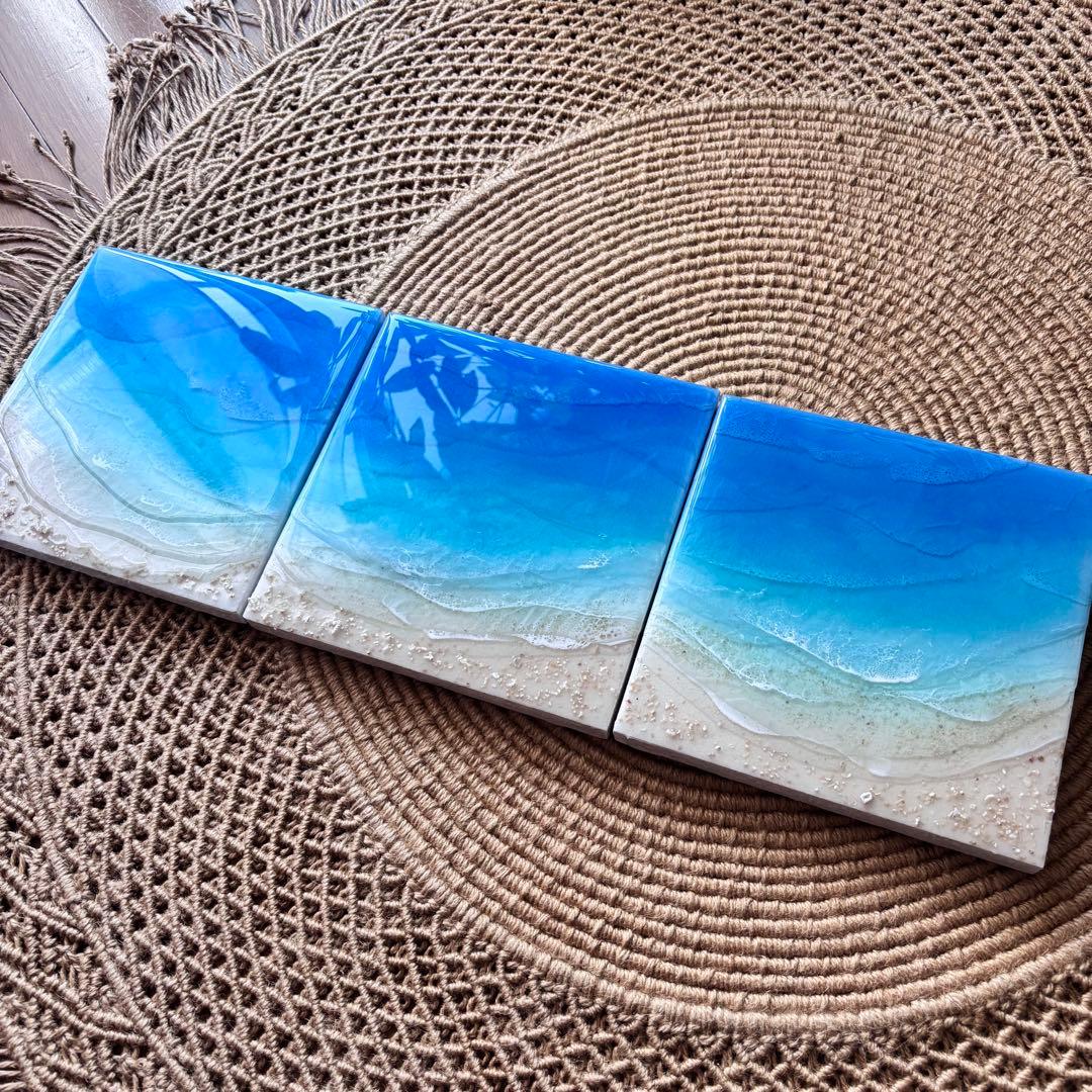 『沖縄の海を感じる』オーシャンレジンアート 3点セット♪
