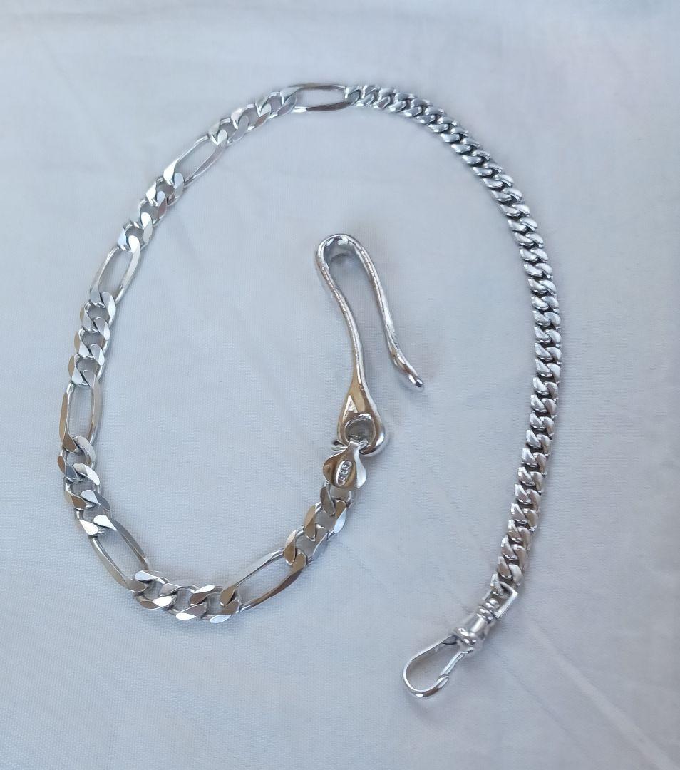 シルバー925 唐草　ウォレットチェーン　ショートサイズ