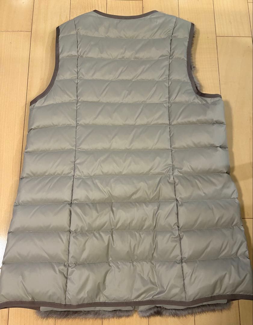 ディノス　damaダーマコレクション　ファー付きロングコート　ミンク