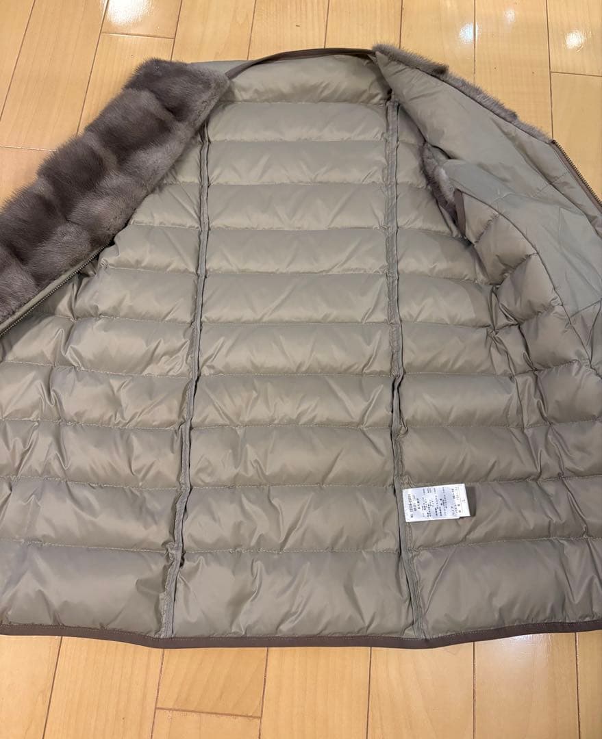 ディノス　damaダーマコレクション　ファー付きロングコート　ミンク