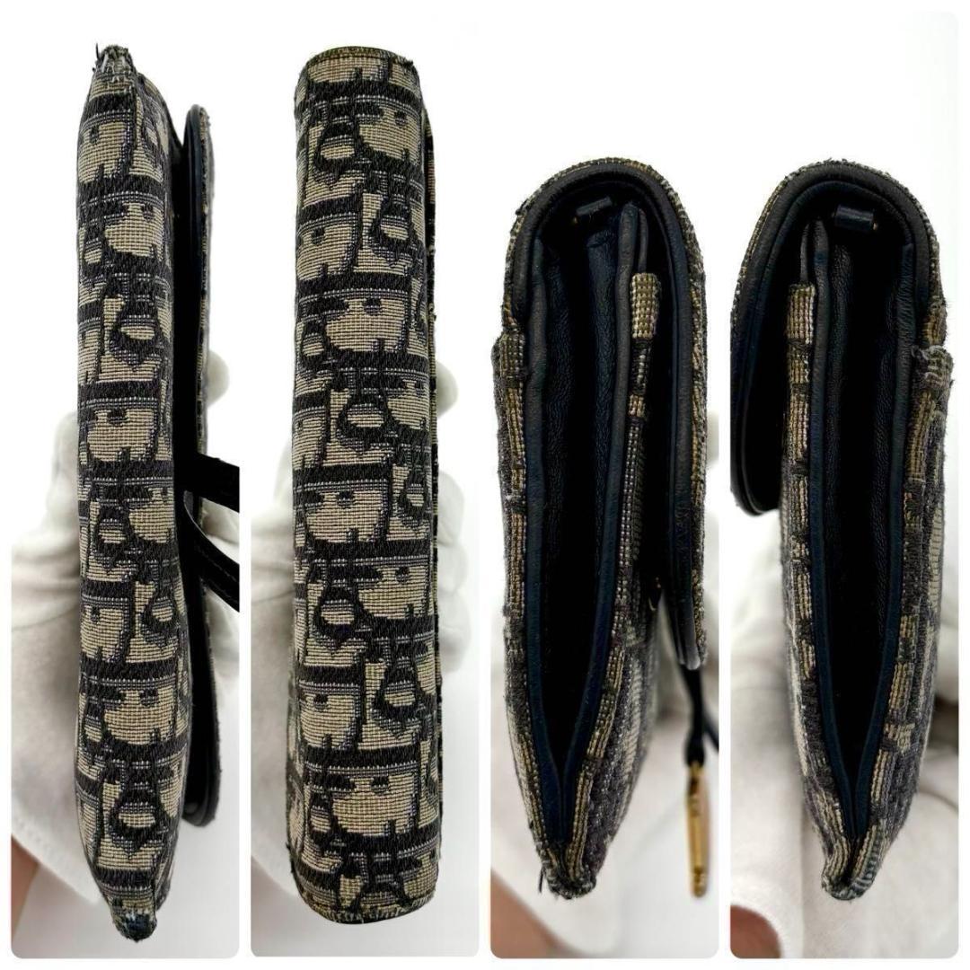 ディオール オブリーク ジャカード サドル チェーンウォレット 1435