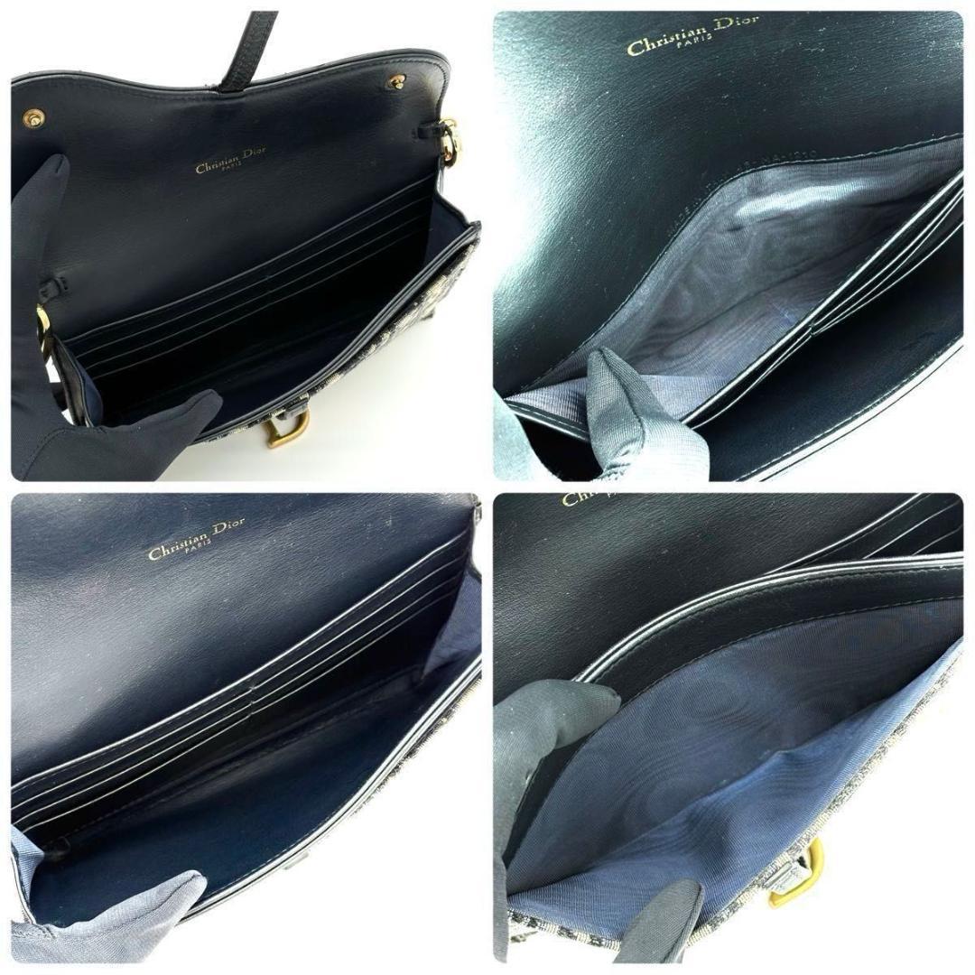 ディオール オブリーク ジャカード サドル チェーンウォレット 1435