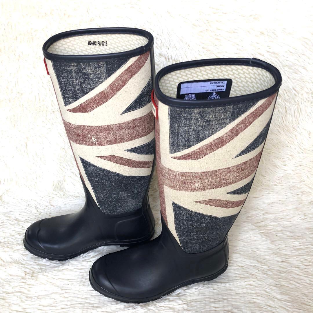 ハンター　HUNTER　レインブーツ　ユニオンジャック　UK6 限定品　長靴