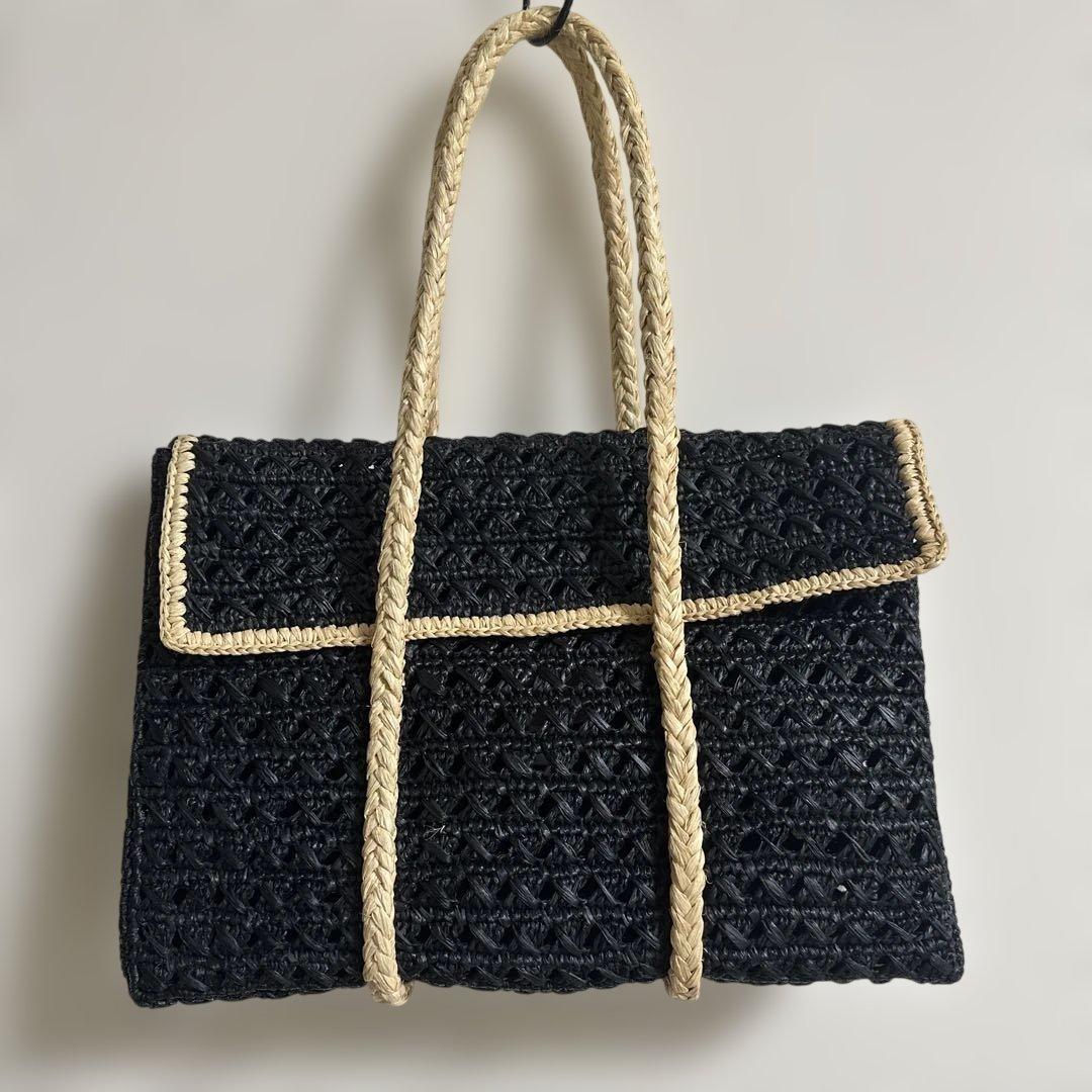 MAISON N.H PARISかごバッグ ブラック