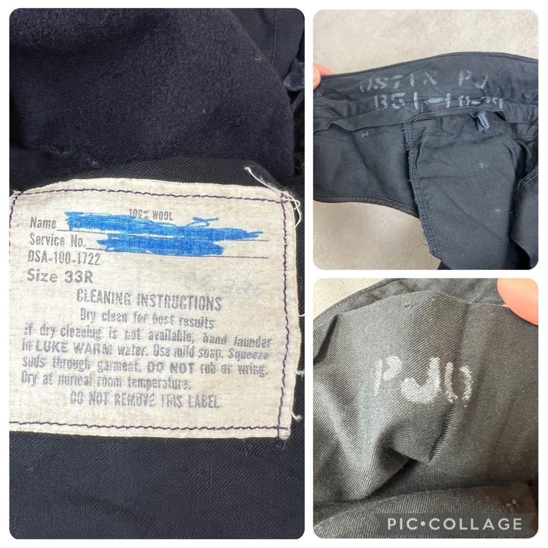 60s US NAVY セーラーパンツ ワイドパンツ ウール vintage