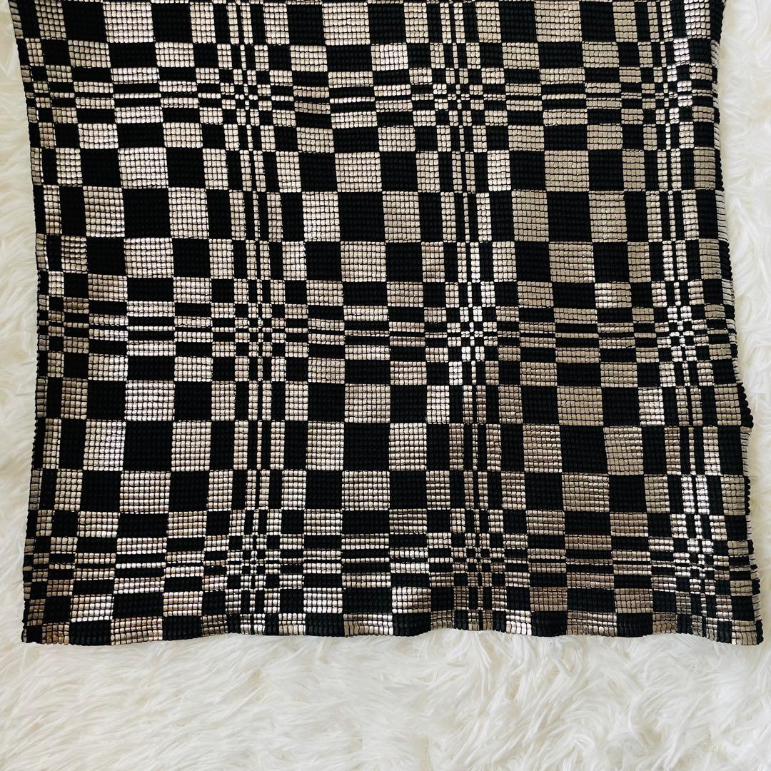 【美品】ミー/イッセイミヤケ 半袖カットソー サイズ― - 黒×シルバー