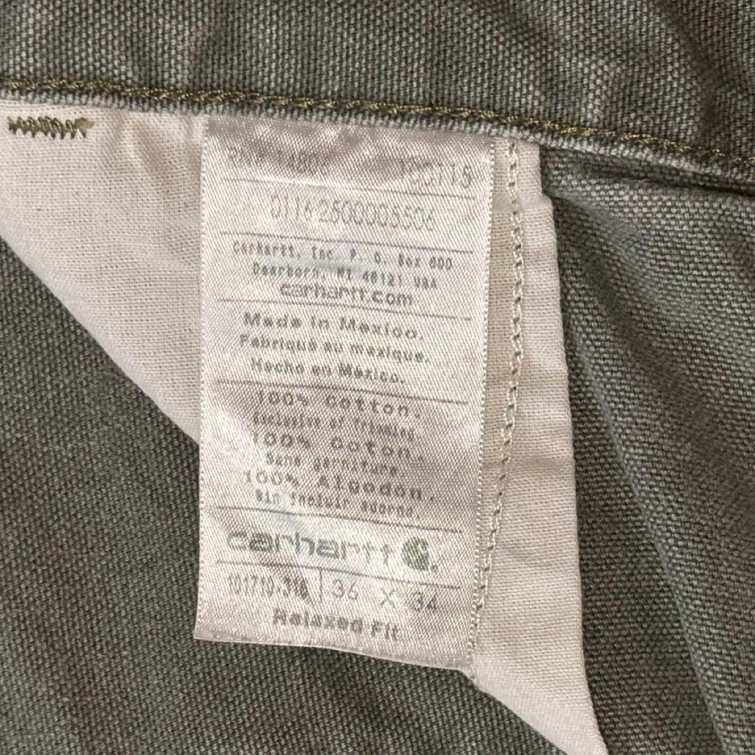 【カーハート】ペインターパンツ　ワークパンツ　モスグリーン　36×34