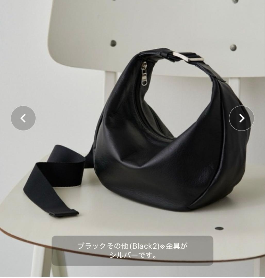 russet ソフトレザーラウンドショルダーバッグ