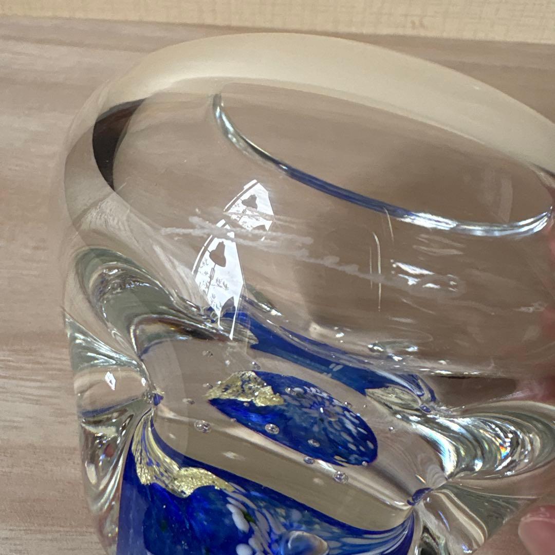 ガラス　黒木国昭　小鉢　ペーパーウェイト　花器