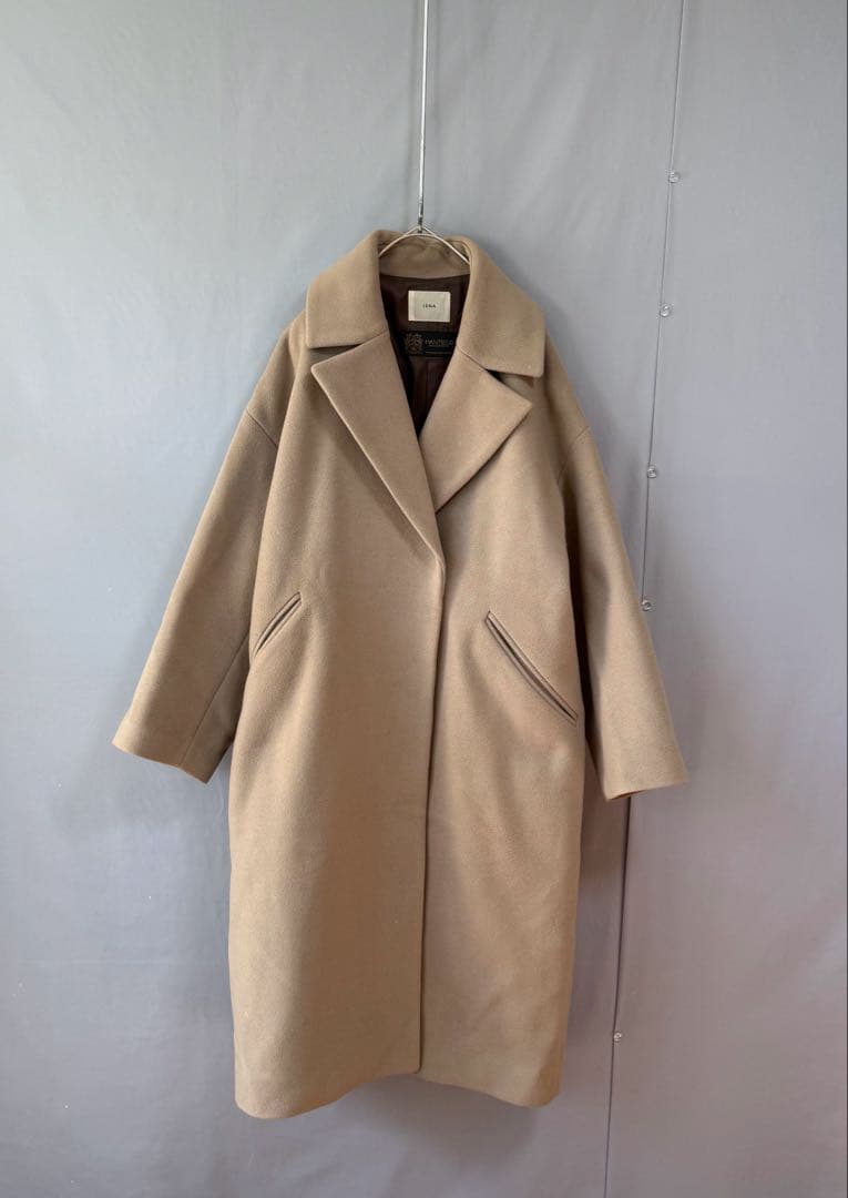 IENAイエナ　イタリア製MANTECOボリュームコート　薄ベージュ　38