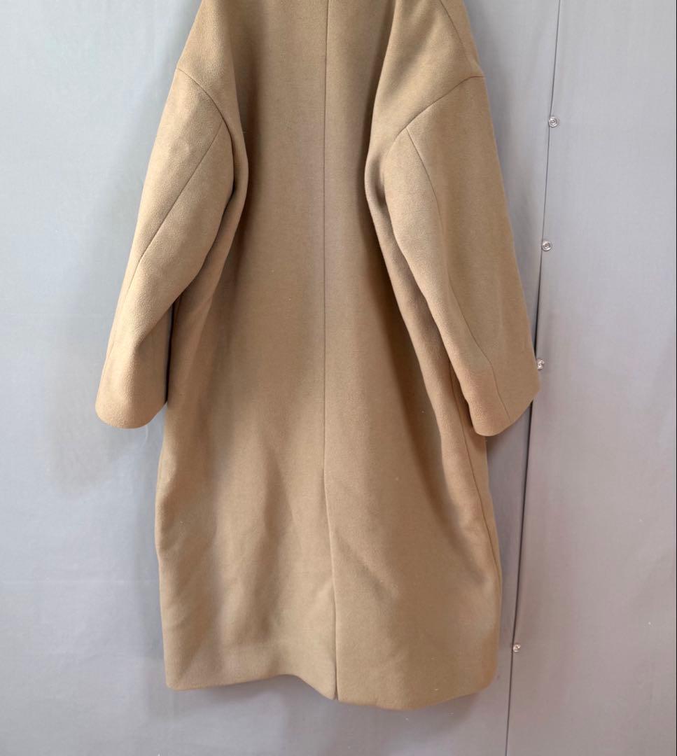 IENAイエナ　イタリア製MANTECOボリュームコート　薄ベージュ　38