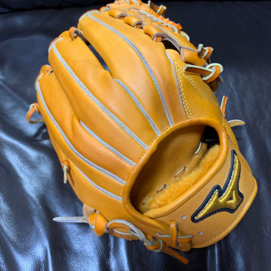 Mizuno Pro 硬式内野手用グローブ オレンジ