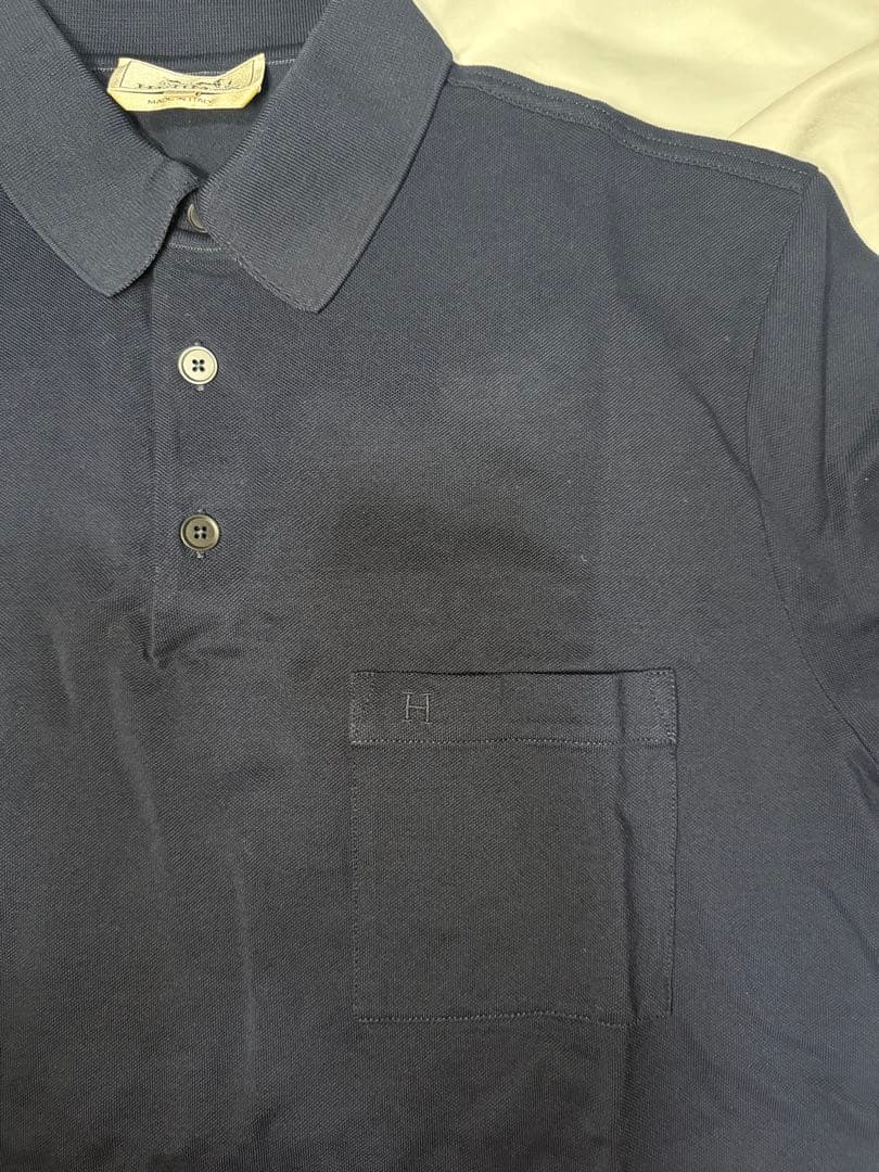 【新品未使用】エルメス ポロシャツ　H刺繍　Mサイズ
