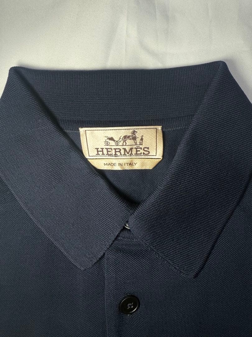 【新品未使用】エルメス ポロシャツ　H刺繍　Mサイズ