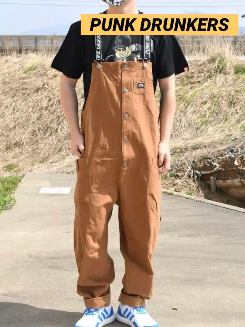 (新品タグ付き)PUNK DRUNKERS あいつ目オーバーオール