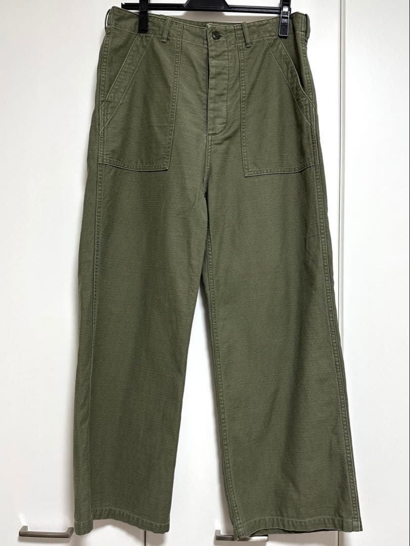 FRAMeWORK ミリタリースラブバックサテンベイカーパンツ