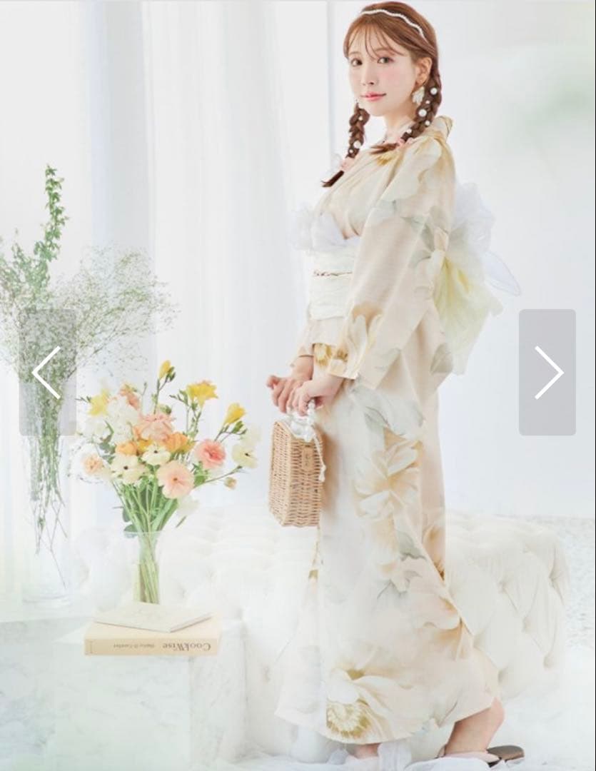 花柄のカジュアル浴衣