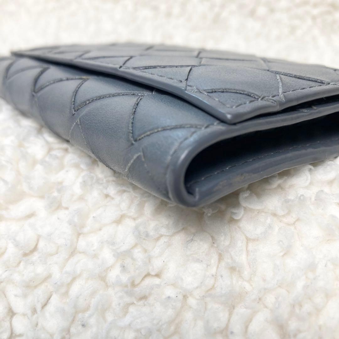美品BOTTEGA VENETA 6連キーケース マキシイントレチャート グレー