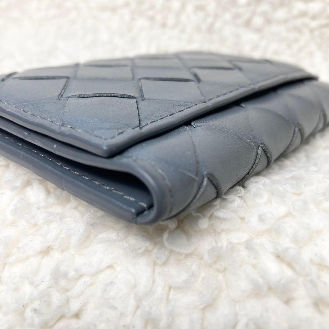 美品BOTTEGA VENETA 6連キーケース マキシイントレチャート グレー