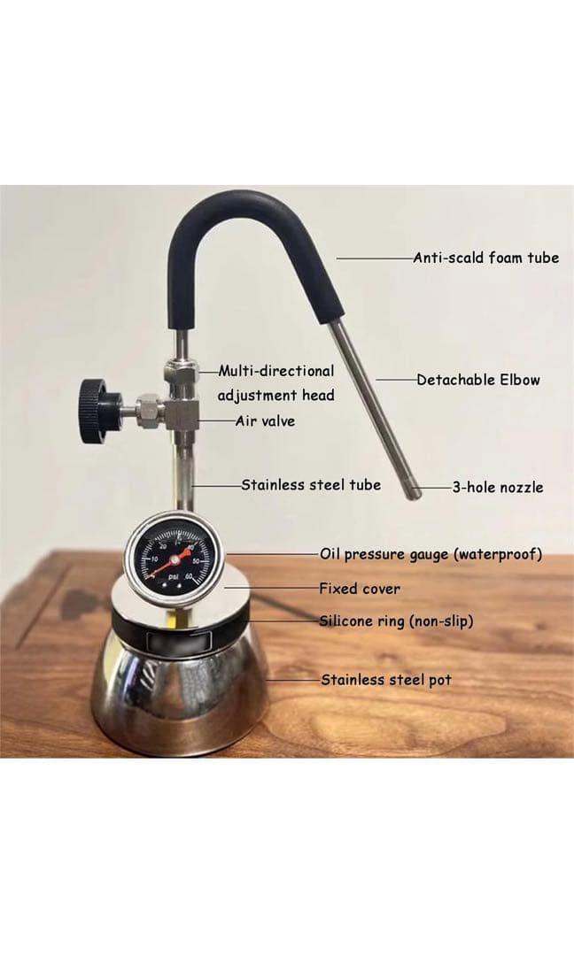 直火ミルクスチーマー 三つ穴