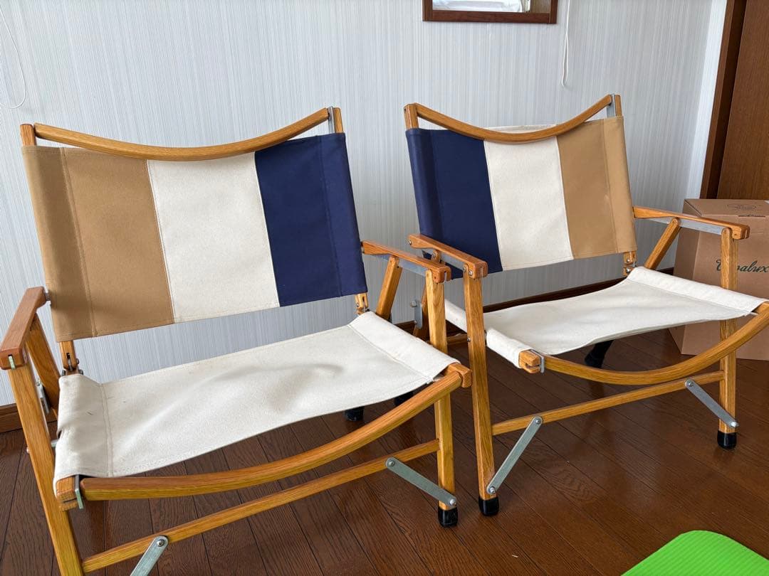 刻印有り カーミットチェア ワイド 2脚セット 純正シート付 コンダクターズ