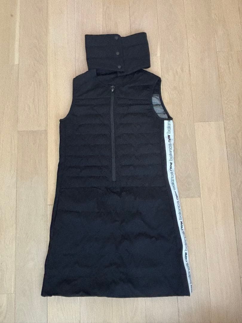 ニューバランスゴルフ 中綿 ワンピース ベスト 1 ロゴテープ 黒