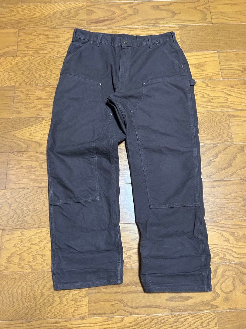 カーハート ダークブラウン B136 W38L32 ダブルニー