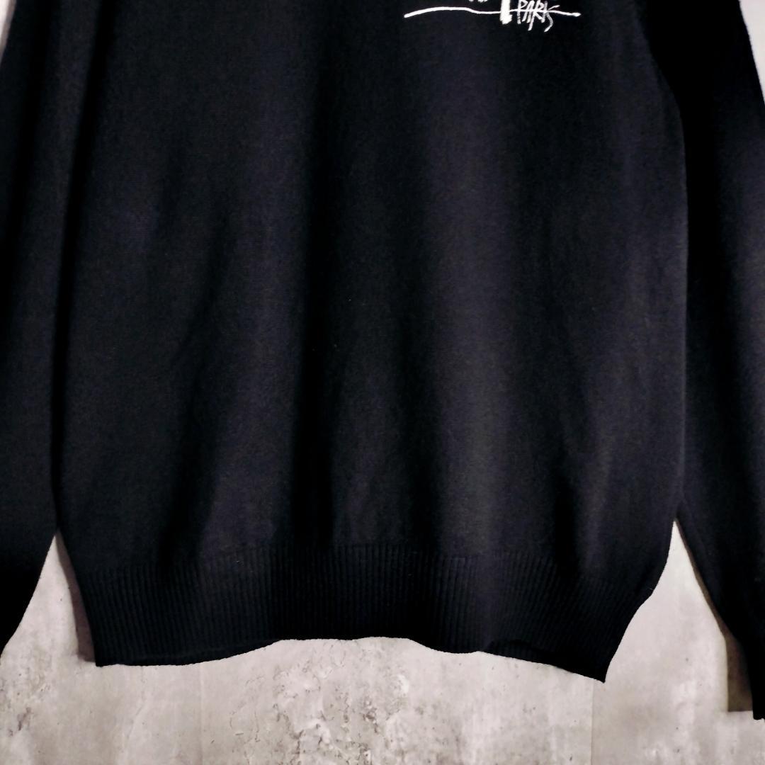 極美品★ディオール ショーン・ステューシー カシミヤ100％ ロゴ刺繍 ニット