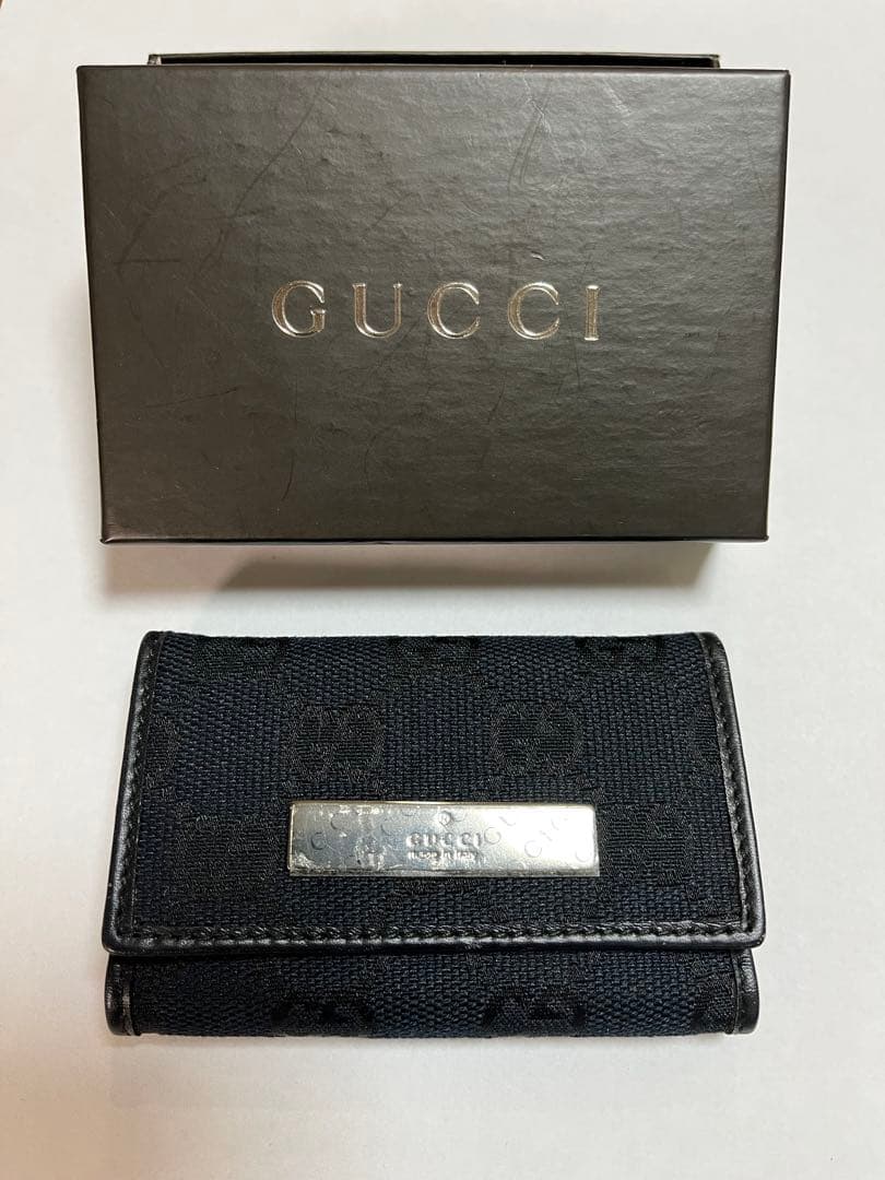 【さきりん】　GUCCI ブラック キャンバス　モノグラム　キーケース