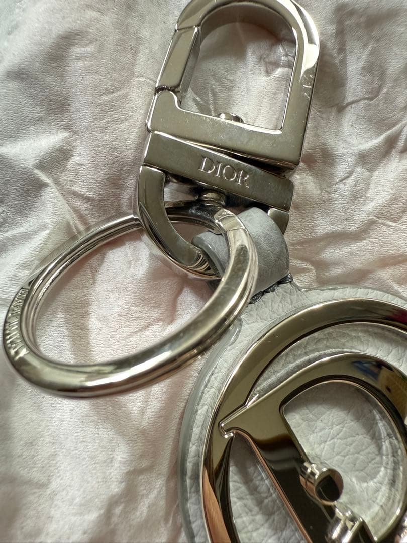 ディオール D-Touch キーホルダー　キーリング　シルバー