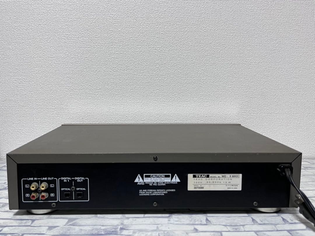 ②稼働品　TEAC MDレコーダー　MD-5MKⅡ
