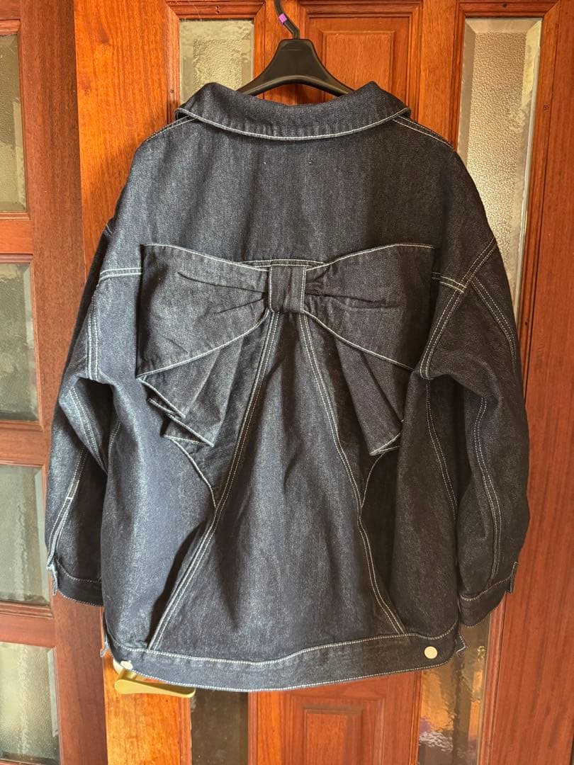 ロデオクラウン　リボンデニムジャケット　試着のみ　タグ付き　ワンウォッシュカラー