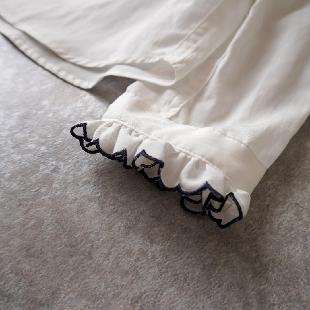 SINME スカラエンブロイダリーシャツ M 洗える ウォッシャブル