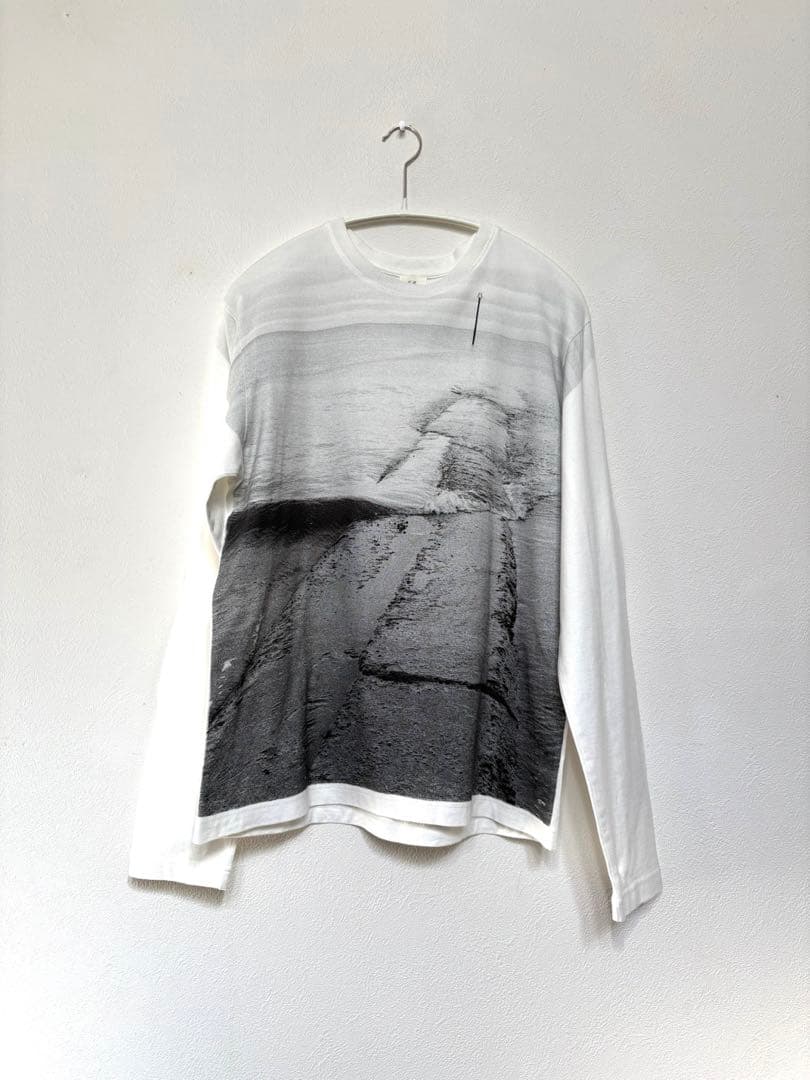 2024年美品seyaセヤ　プリント長袖カットソー白