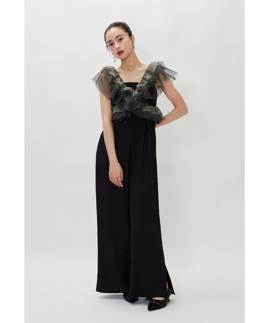 【新品】フリルオールインワンパンツ 2点セットボレロ パンツドレス 結婚式