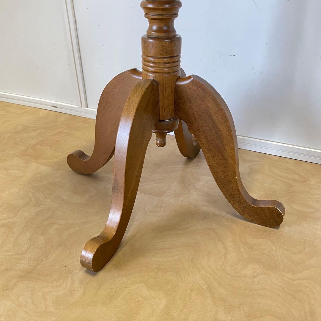 アンティーク調 丸テーブル サイドテーブル カフェテーブル 台 猫脚 木製