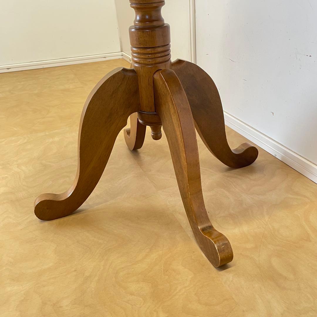 アンティーク調 丸テーブル サイドテーブル カフェテーブル 台 猫脚 木製