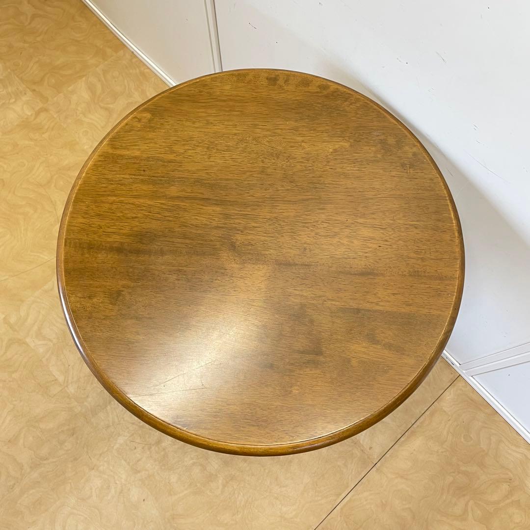 アンティーク調 丸テーブル サイドテーブル カフェテーブル 台 猫脚 木製